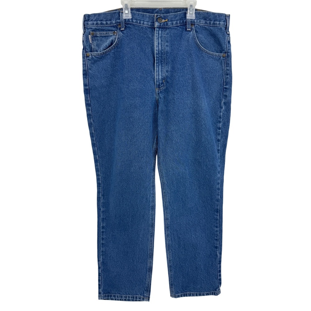 Carhartt B18 DST Traditional Fit Blue Denim Jeans Mens 40x30 Straight Leg Work